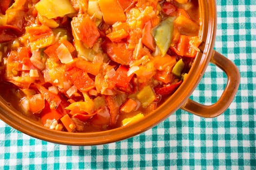 Closeup of delicious stew with mixed vegetables