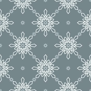 Christmas snowflakes seamless background. New year vector illustration.