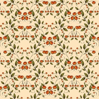 Berries Abstract seamless pattern. Vector illustration background.