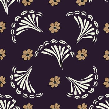 Abstract flower pattern background. Vector texture Floral seamless backgrounds.