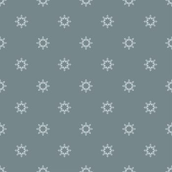 Christmas snowflakes seamless background. New year vector illustration.