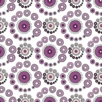 Bright Varicolored seamless pattern white background. Vector illustration.