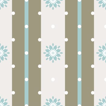 Christmas snowflakes seamless background. New year vector illustration.