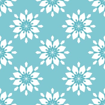 Christmas snowflakes seamless background. New year vector illustration.
