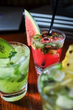 Fruit Mojito cocktails