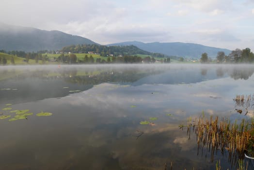 Putterersee in the morning haze