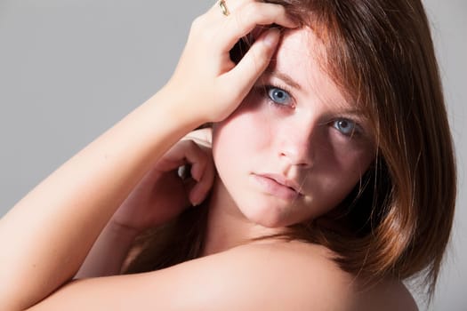 Young beauty woman whith a clear natural skin