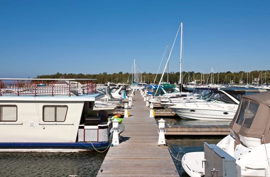 Marina on Lake Huron in Ontario Kincardine Canada