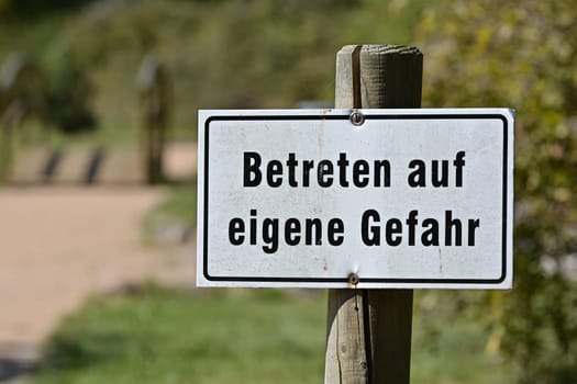 Entering at your own risk