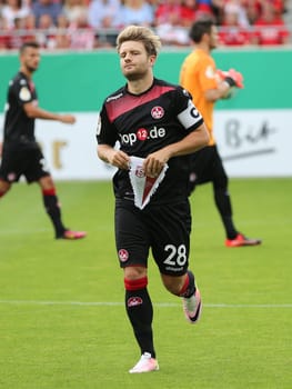 Daniel Halfar (1.FC Kaiserslautern) at the DFB-Pokal 2016/17 - 1st round - Hallescher FC against 1.FC Kaiserslautern