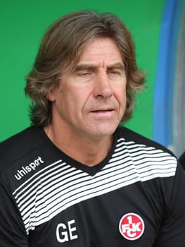 Goalkeeper coach Gerald Ehrmann (1.FC Kaiserslautern) at the DFB-Pokal 2016/17 - 1st round - Hallescher FC against 1.FC Kaiserslautern