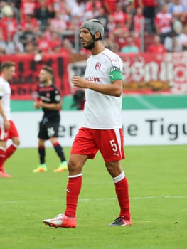 Klaus Gjasula (Hallescher FC) at the DFB-Pokal 2016/17 - 1st round - Hallescher FC against 1.FC Kaiserslautern