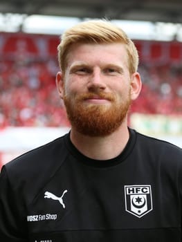 Fabian Franke (Hallescher FC) at the DFB-Pokal 2016/17 - 1st round - Hallescher FC against 1.FC Kaiserslautern