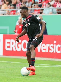 Osayamen Osawe (1.FC Kaiserslautern) at the DFB-Pokal 2016/17 - 1st round - Hallescher FC against 1.FC Kaiserslautern