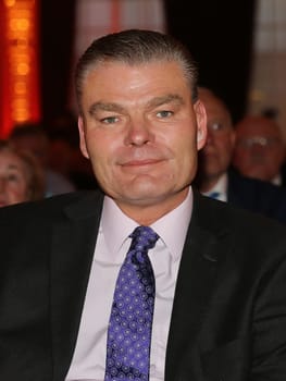 Interior Minister of the State of Saxony-Anhalt Holger Stahlknecht (CDU) at the 13th General Assembly of the DOSB on 03.12.2016 in Magdeburg