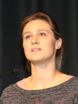 Member of the Presidium of the German Olympic Sports Confederation (DOSB) and IOC member Britta Heidemann at the 13th General Assembly of the DOSB on 03.12.2016 in Magdeburg