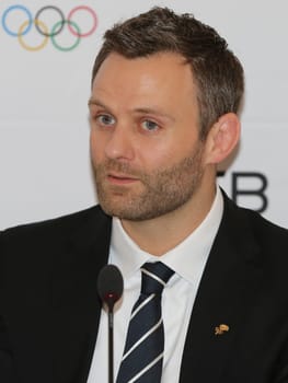 Member of the Presidium of the German Olympic Sports Confederation (DOSB) Ole Bischof at the 13th General Assembly of the DOSB on 03.12.2016 in Magdeburg