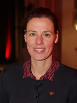 Claudia Bokel with badge of honour of the German Olympic Sports Confederation (DOSB) at the 13th General Assembly of the DOSB on 03.12.2016 in Magdeburg