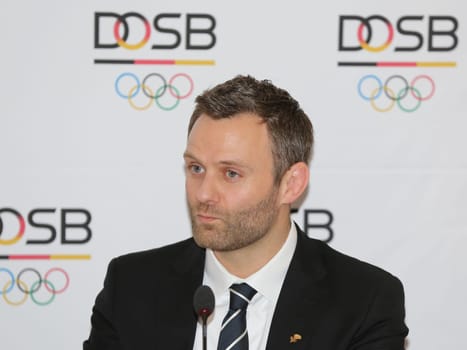 Member of the Presidium of the German Olympic Sports Confederation (DOSB) Ole Bischof at the 13th General Assembly of the DOSB on 03.12.2016 in Magdeburg