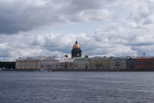 Saint-Petersburg, Russia - August 12, 2016: City of St. Pererburge. The palaces and architecture of the city. Buildings of historical part of the city.