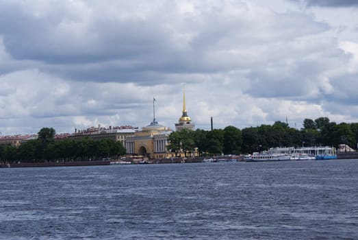 Saint-Petersburg, Russia - August 12, 2016: City of St. Pererburge. The palaces and architecture of the city. Buildings of historical part of the city.