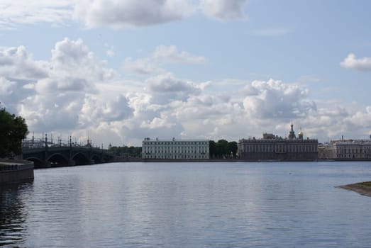 Saint-Petersburg, Russia - August 12, 2016: City of St. Pererburge. The palaces and architecture of the city. Buildings of historical part of the city.