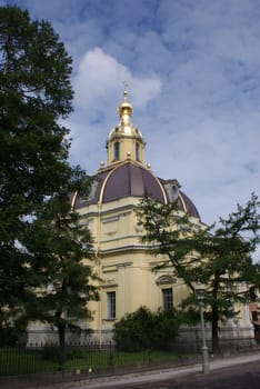 Saint-Petersburg, Russia - August 12, 2016: City of St. Pererburge. The palaces and architecture of the city. Buildings of historical part of the city.