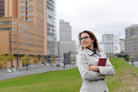Businesswoman with digital tablet