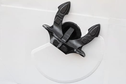 Raised Big Anchor of the Sailing Ship