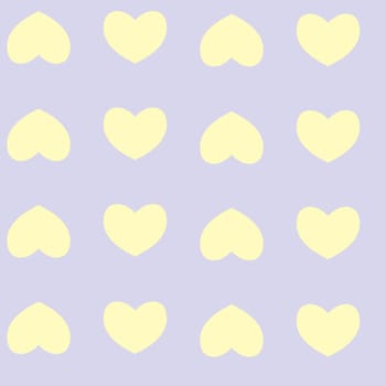 Vector seamless pattern with nice hearts on different background.