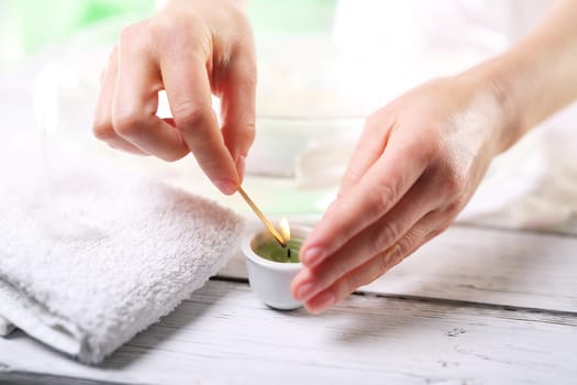 beauty salon,a mask on his hands. beautiful female hands,a beauty treatment\nhome treatments for beautiful hands