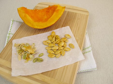 Pumpkin seeds from Hokkaido pumpkin