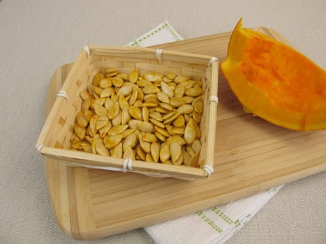 Pumpkin seeds from Hokkaido pumpkin