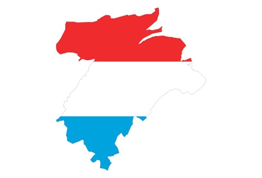 close up on lithuania map on white background,no shadows