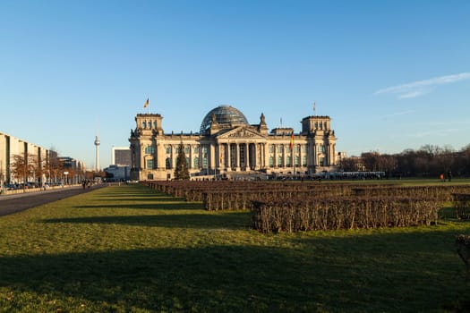 Bundestag in Berlin im Winter