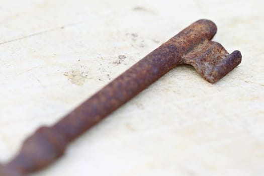 Macro image of an old rusty keys - shallow depth of field.