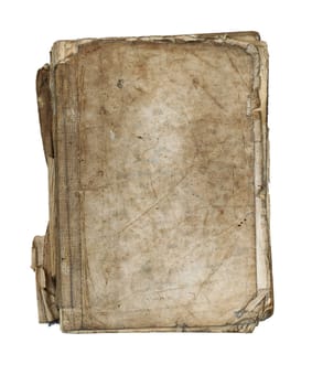 Old tattered book - paperback - isolated on white background