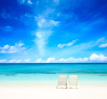 blue sky background with tiny clouds..