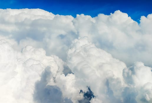 clouds in the blue sky..