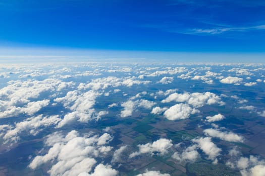 clouds in the blue sky..