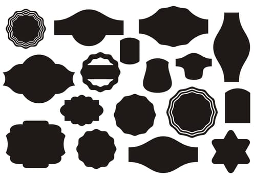 Set of vector vintage labels design elements