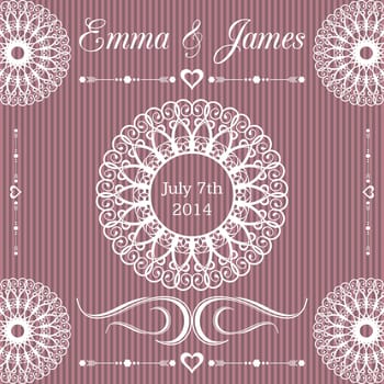 Brown vector vintage background with rounded spiral ornament