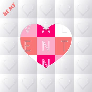 Modern vector happy valentine's day card with text