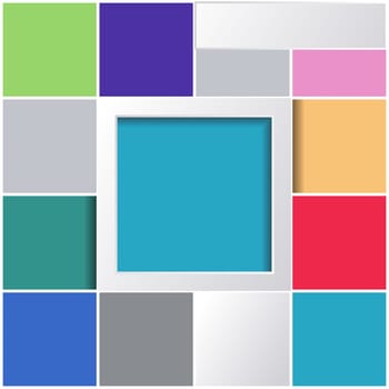 Infographic abstract background with colorful squares and window
