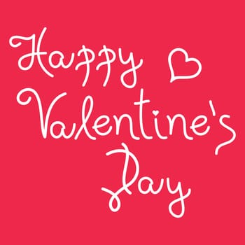 Happy valentine's day lettering handmade calligraphy