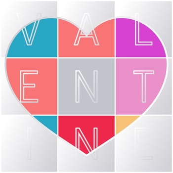 Modern vector happy valentine's day card