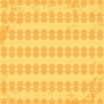 Grunge vector orange ornamental background