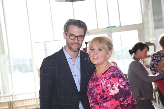 Maite Kelly with husband Florent Raimond at a fashion fair in Hamburg
