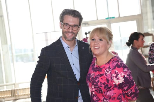 Maite Kelly with husband Florent Raimond at a fashion fair in Hamburg