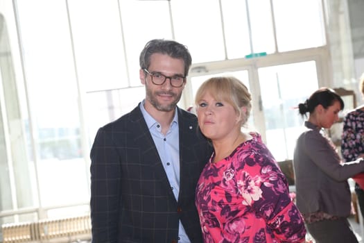 Maite Kelly with husband Florent Raimond at a fashion fair in Hamburg